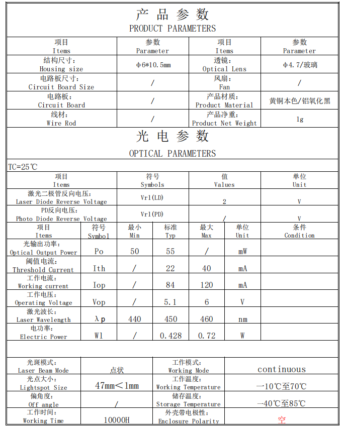 m&oacute;dulo de diodo laser azul