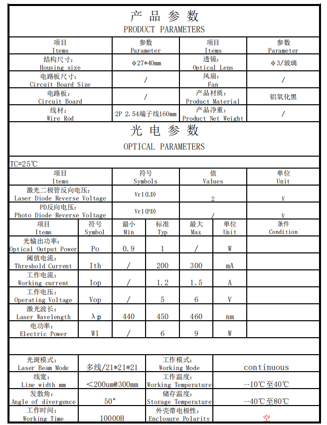 M&oacute;dulo de laser de v&aacute;rias linhas