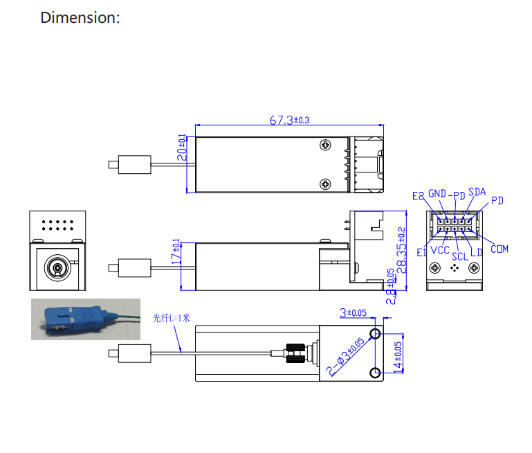 405nm 600mW Fiber Laser