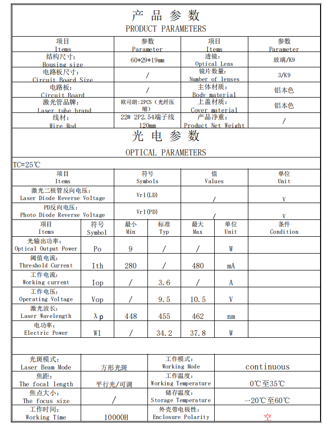 M&oacute;dulo Laser Azul para SLS 