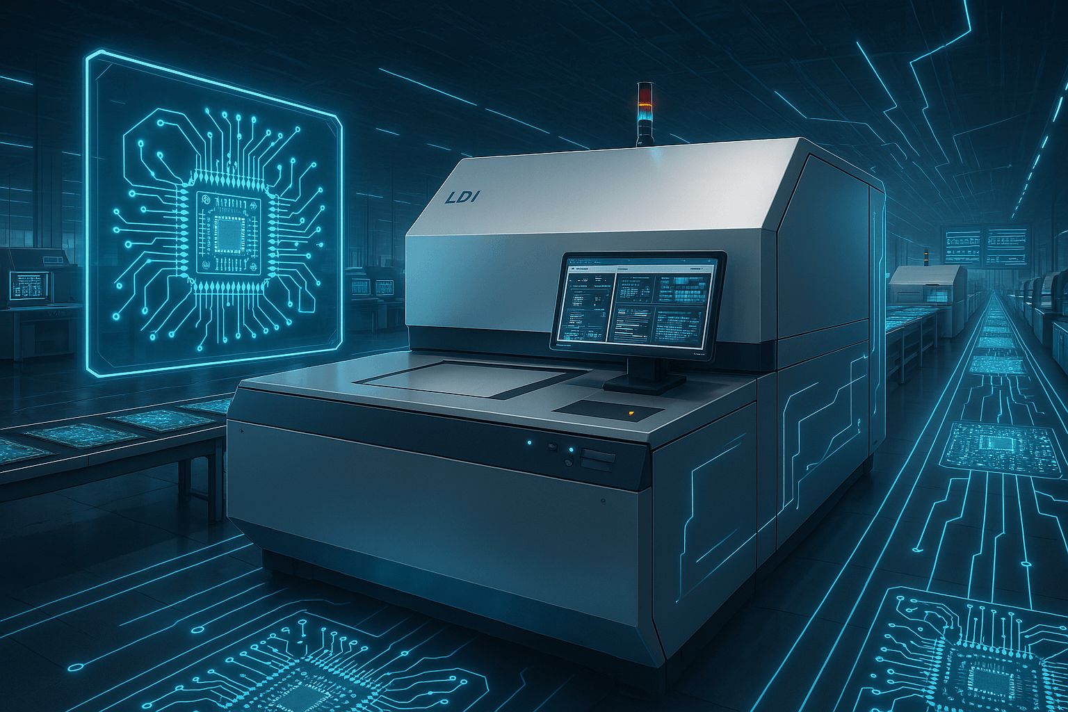 Como o laser acoplado de fibra UV 375nm/405nm é usado para LDI?