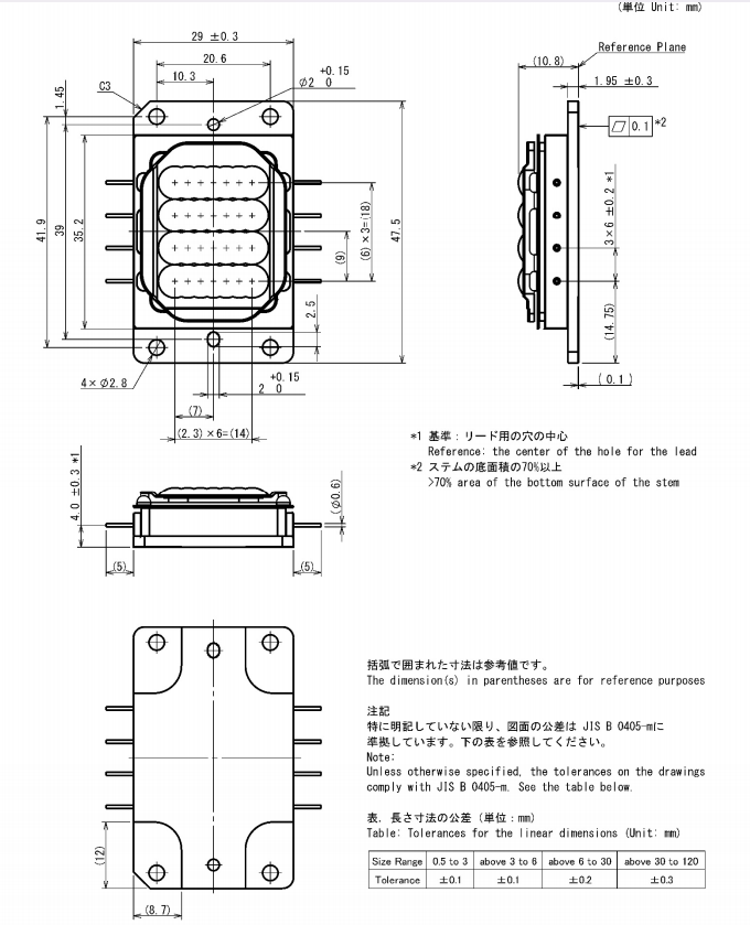 Matriz de laser NUBM3L 