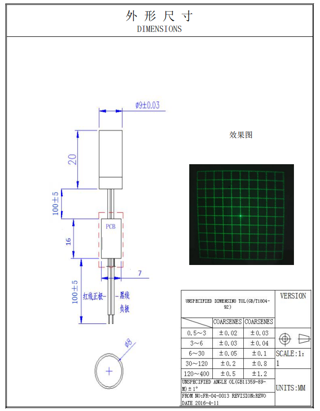 M&oacute;dulo Laser de Grade Verde