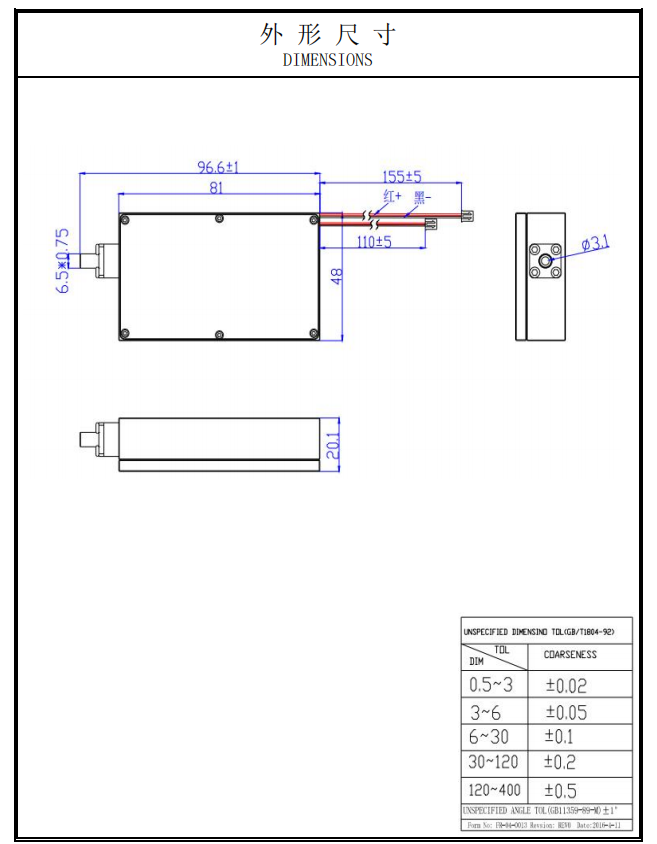 Laser de fibra azul de 450 nm