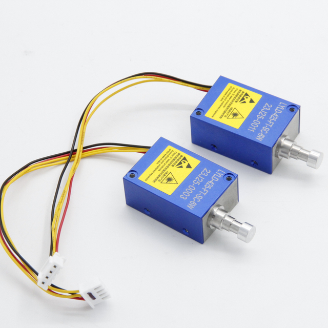 UV 405nm 4W Módulo de laser de fibra espacialmente acoplado para exposição à PCB