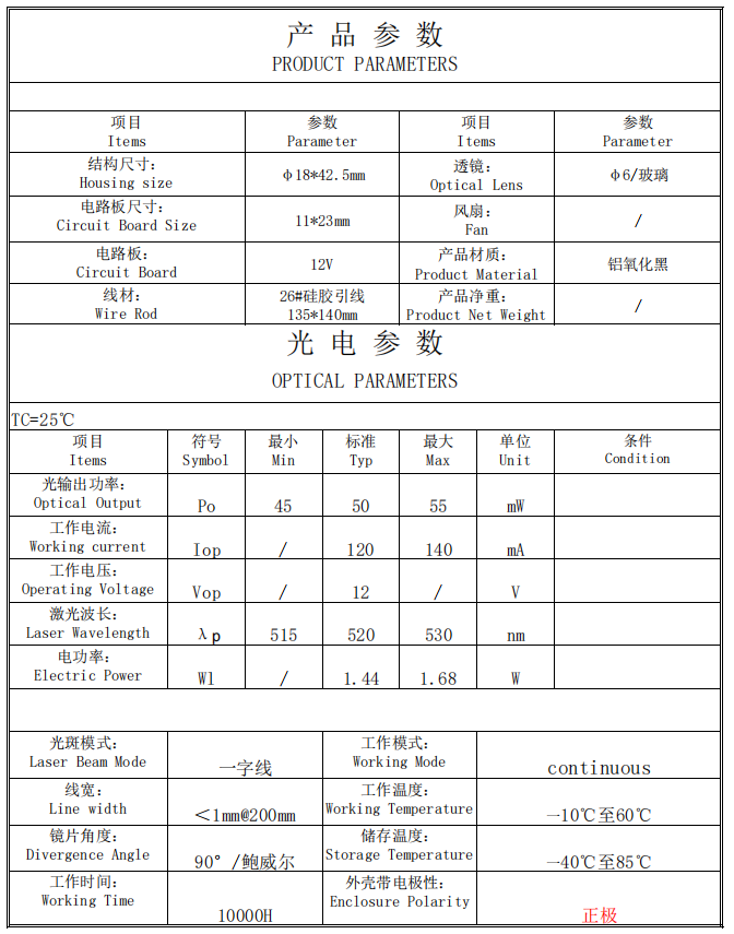 M&oacute;dulo de laser de linha