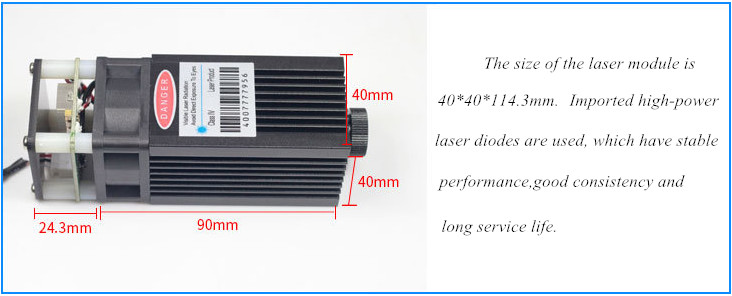 M&oacute;dulo de laser 450nm 5w 