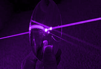 Imagem-Violeta-Roxo-Laser-Reflex&atilde;o-Refra&ccedil;&atilde;o-Transmiss&atilde;o-Lente &Oacute;ptica