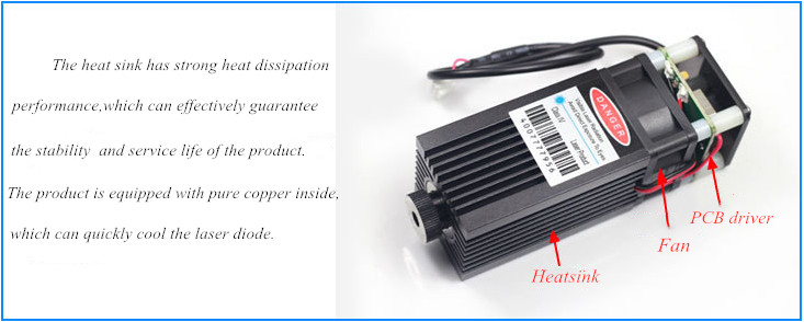 M&oacute;dulo de laser 450nm 5w 