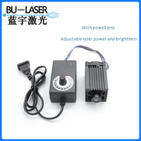 Brilho ajustável de alta precisão 450nm 500mw laser azul laser com lente Powell