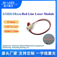 650nm 658nm 50mW 100mW 150MW 200MW Red Line Laser Módulo para mirar e posicionar