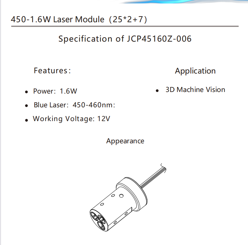 M&oacute;dulo a laser de v&aacute;rias linhas