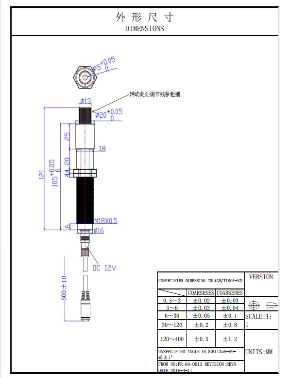 M&oacute;dulo de laser de linha para detec&ccedil;&atilde;o 3D